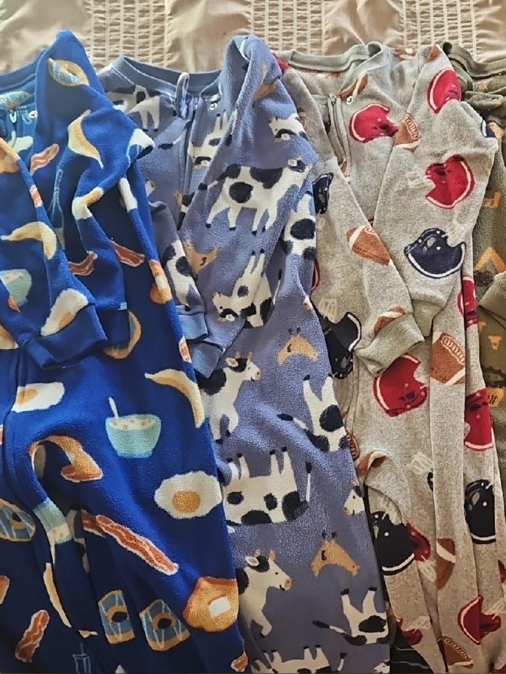 Kids' Assorted Patterned Pajama Bundle - Blue, Gray, Olive, Navy